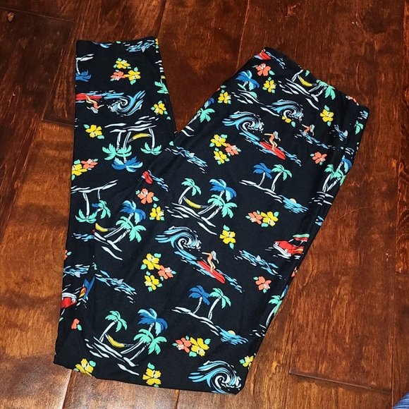 LLR TC Beach surfing waves leggings - Picture 1 of 4